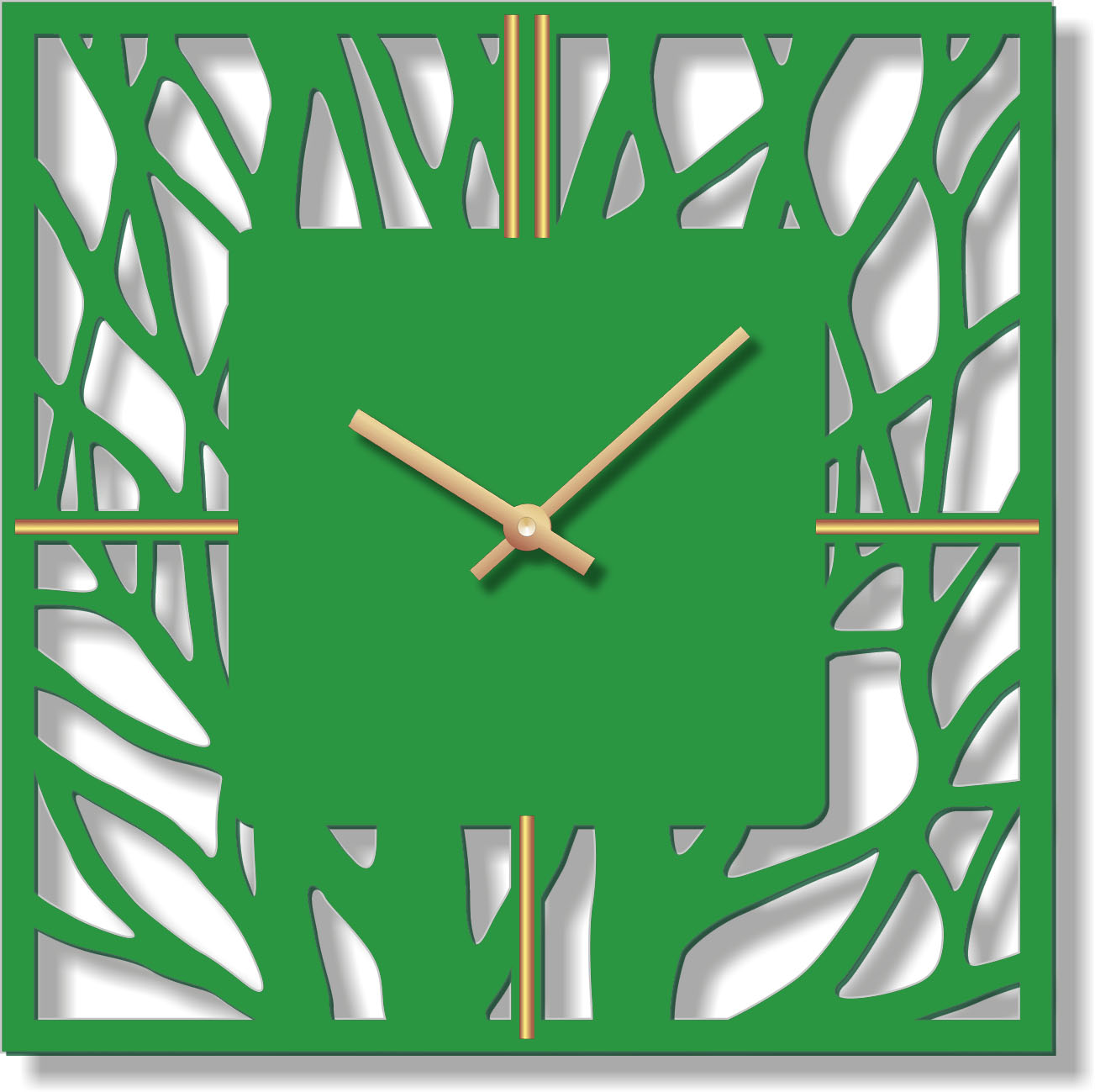 Часы настенные зеленые